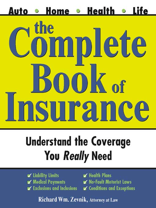 Title details for Complete Book of Insurance by Richard Zevnik - Available